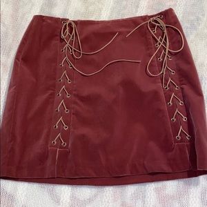 NWOT Endless Rose Velvet skirt